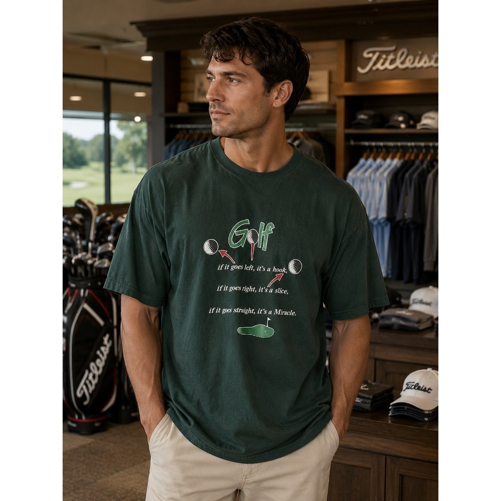Alstyle Apparel & Activewear Green‎ Golf T-shirt Funny -1314
